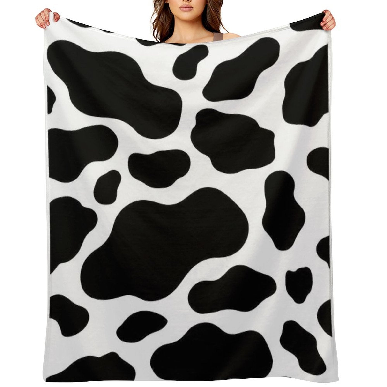Cow Print Travel-friendly Throw Blanket