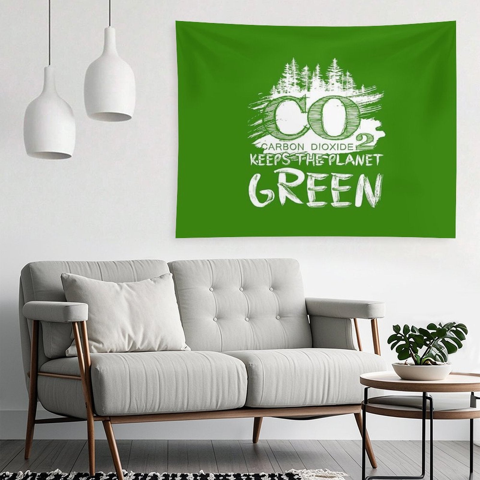 CO2 Keeps The Planet Green Tapestry