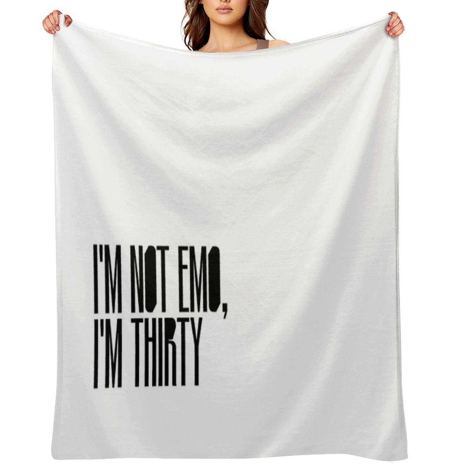 Copia De Copia De Copia De I'm Not Emo, I'm Thirty Velvety-soft Throw Blanket