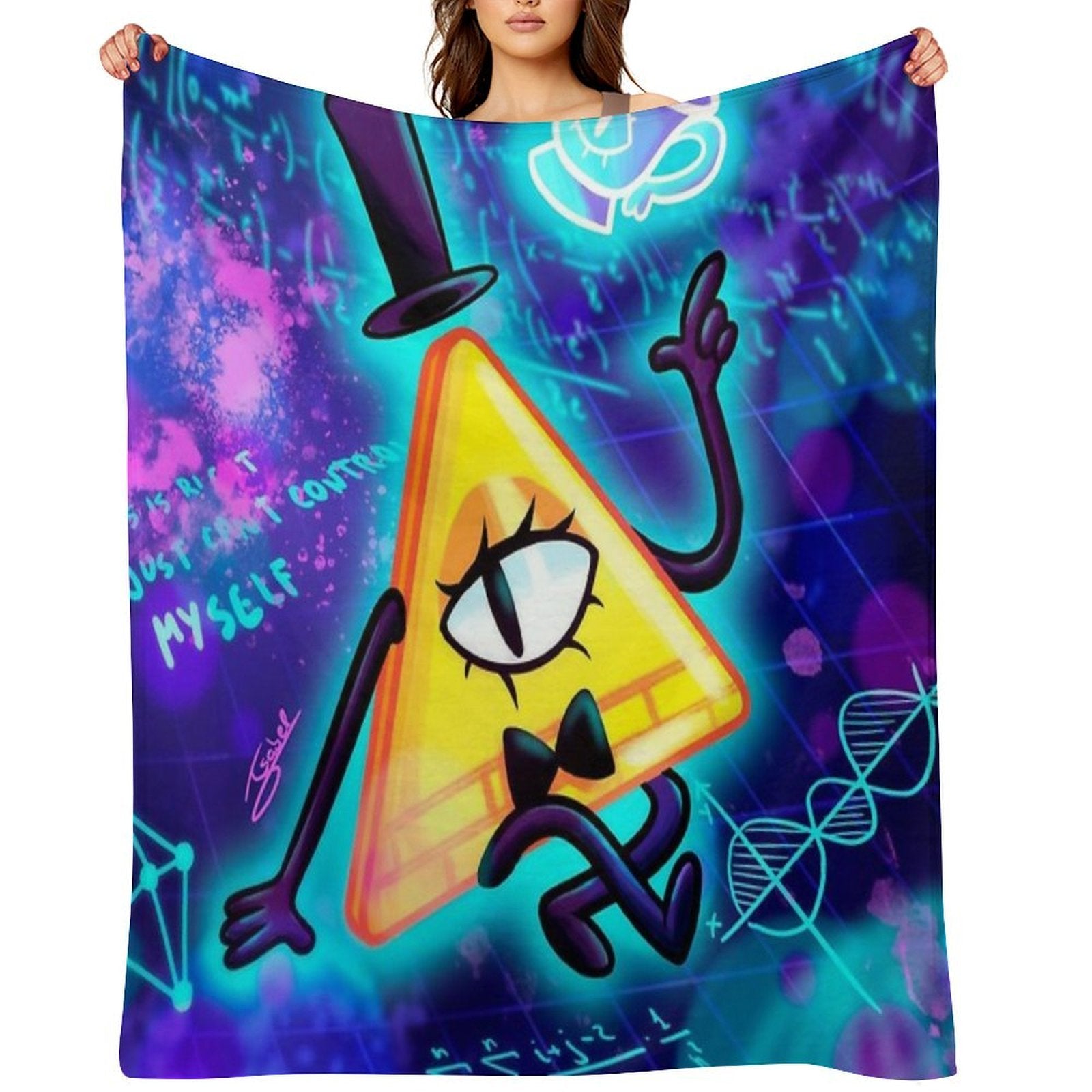 Bill Cipher Fanart Compact Throw Blanket