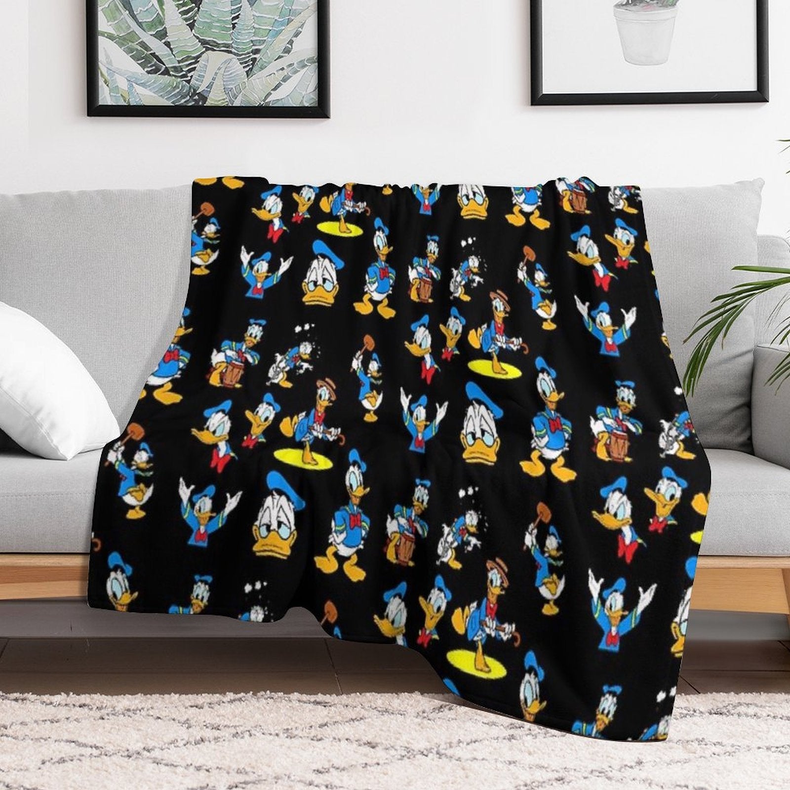 Donald Duck Collage Lightweight Throw Blanket
