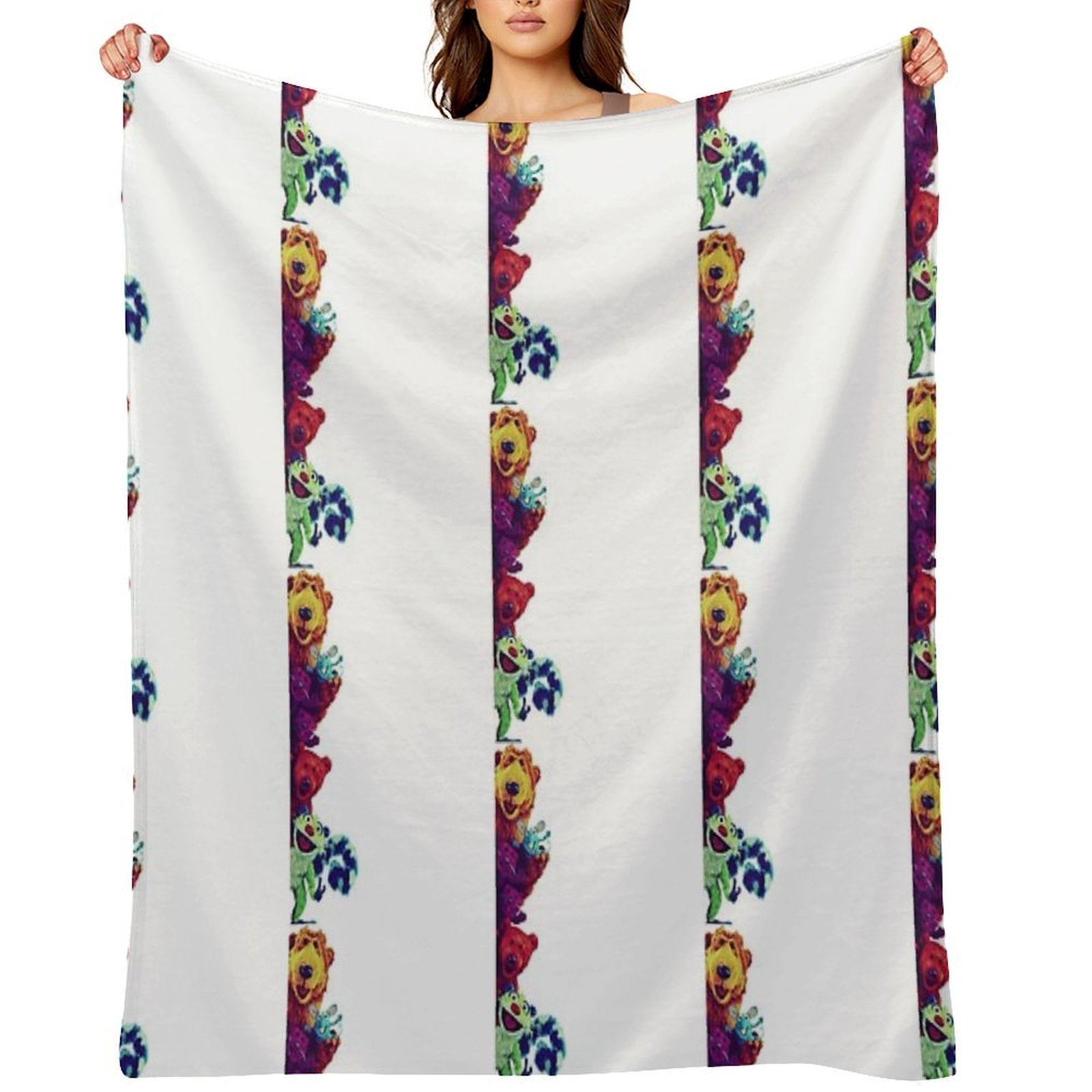 Bear In The Big Blue House - Bear And Friends Premium Throw Blanket