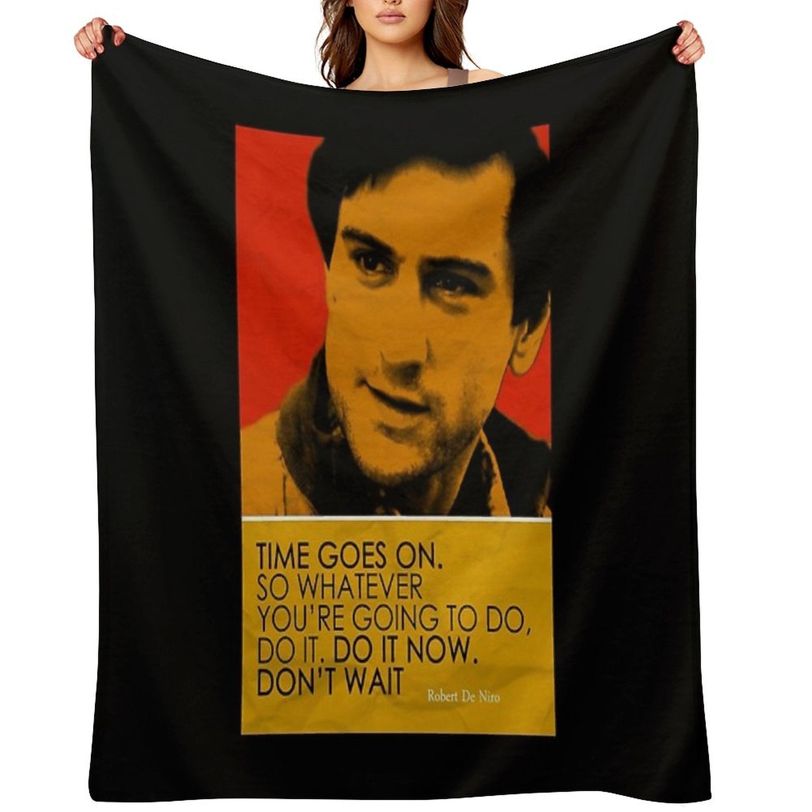 Robert De Niro Inspirational Quote Sustainable Throw Blanket