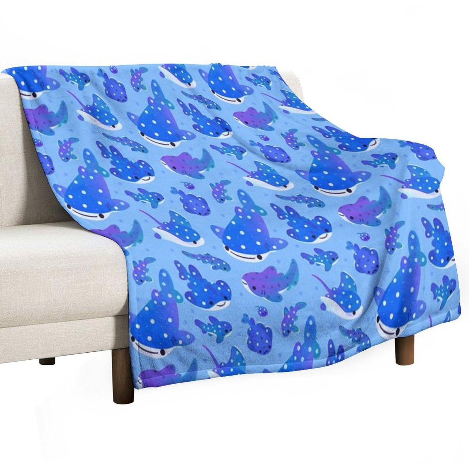 Polka Dot Shark Comfort Throw Blanket
