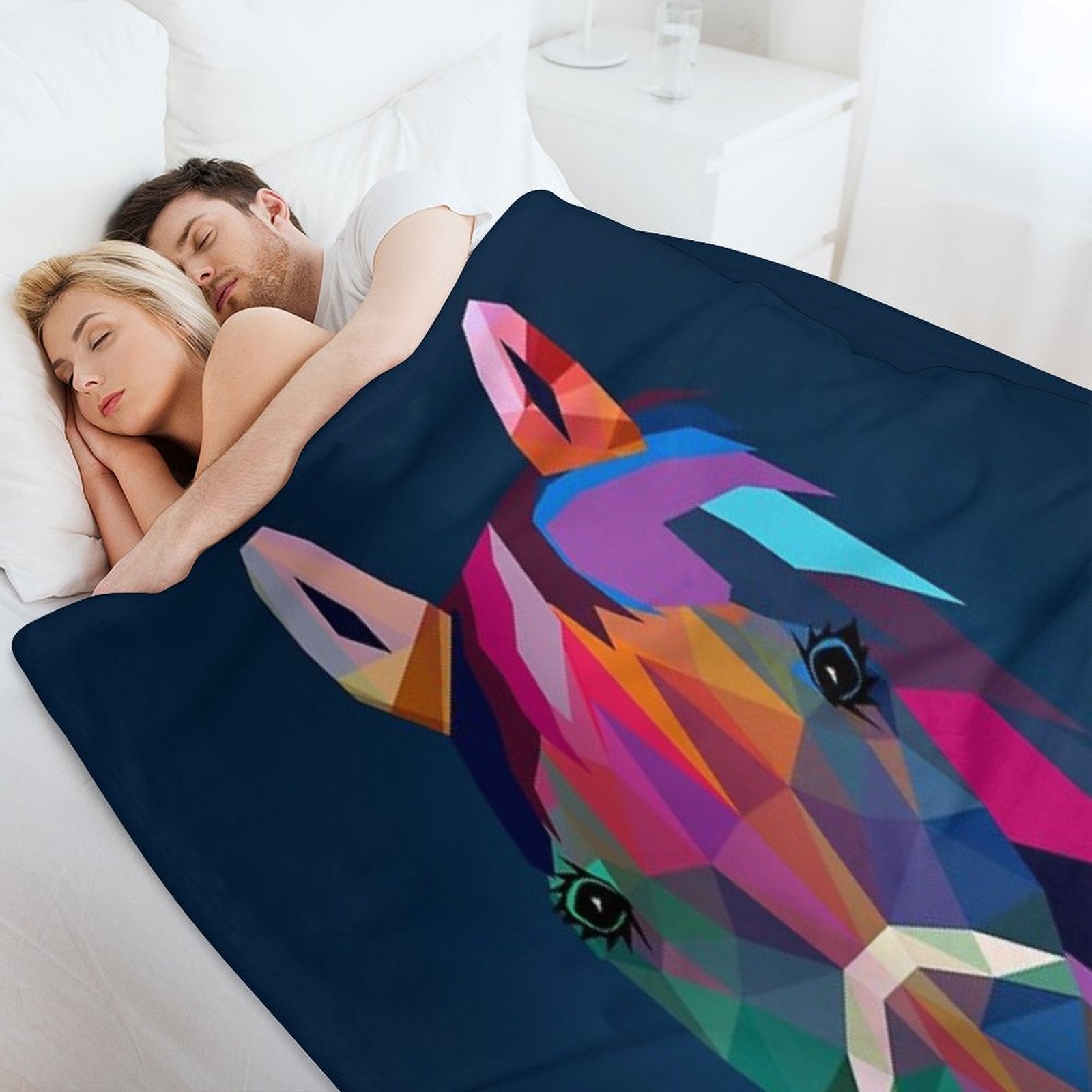 Horse Wrinkle-free Throw Blanket