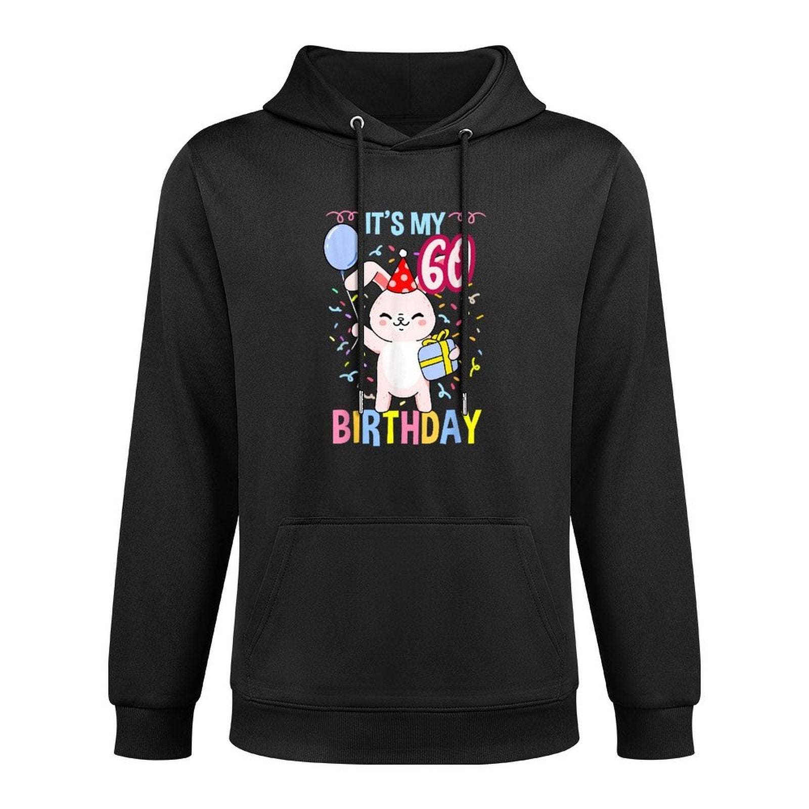Its My 60th Birthday Bunny Kangaroo Pocket Hoodie