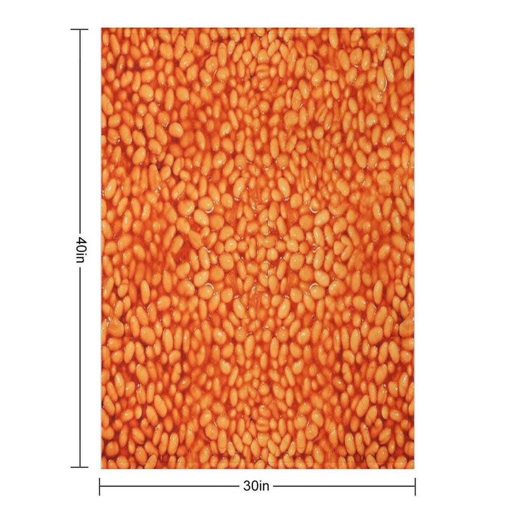 Baked Beans In Things Pattern Sustainable Throw Blanket