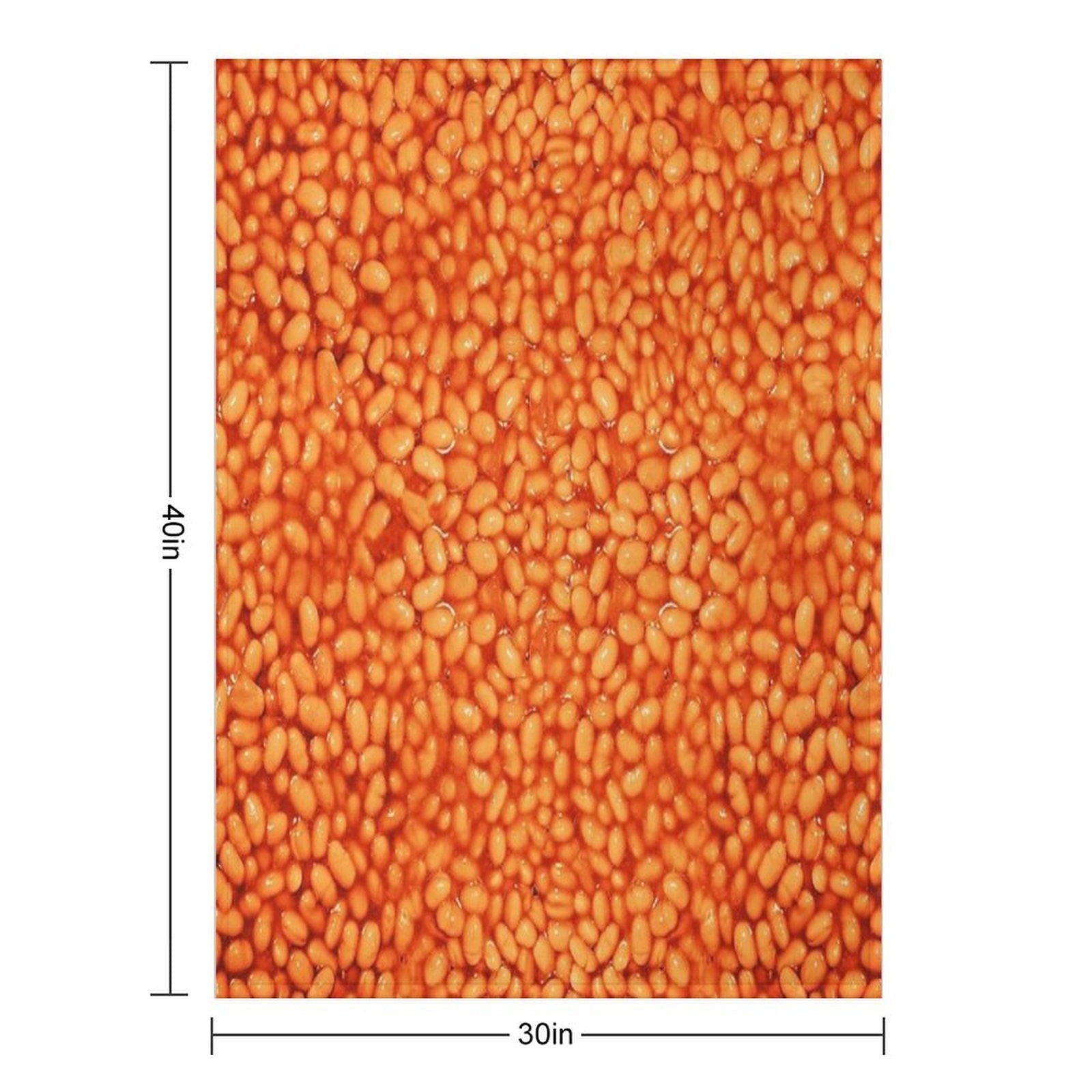 Baked Beans In Things Pattern Sustainable Throw Blanket