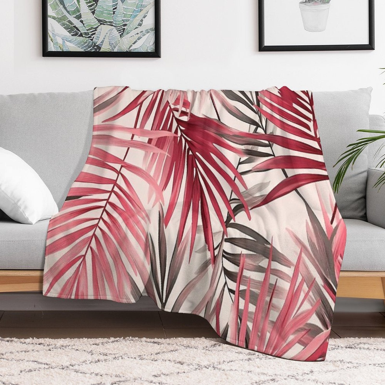 Fleur Fantasia Anti-pilling Throw Blanket