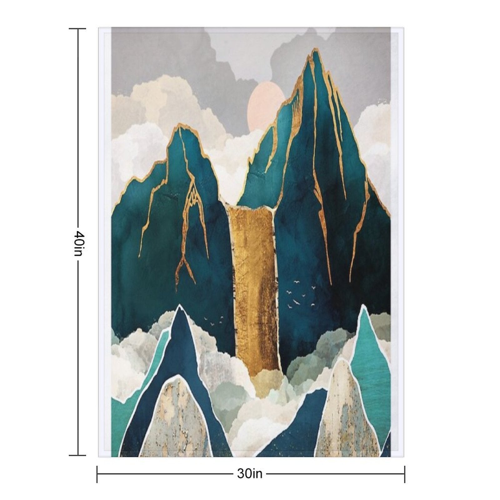 Golden Waterfall Comfort Throw Blanket