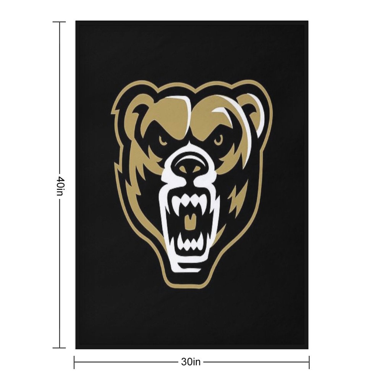 Oakland Golden Grizzlies Travel-friendly Throw Blanket