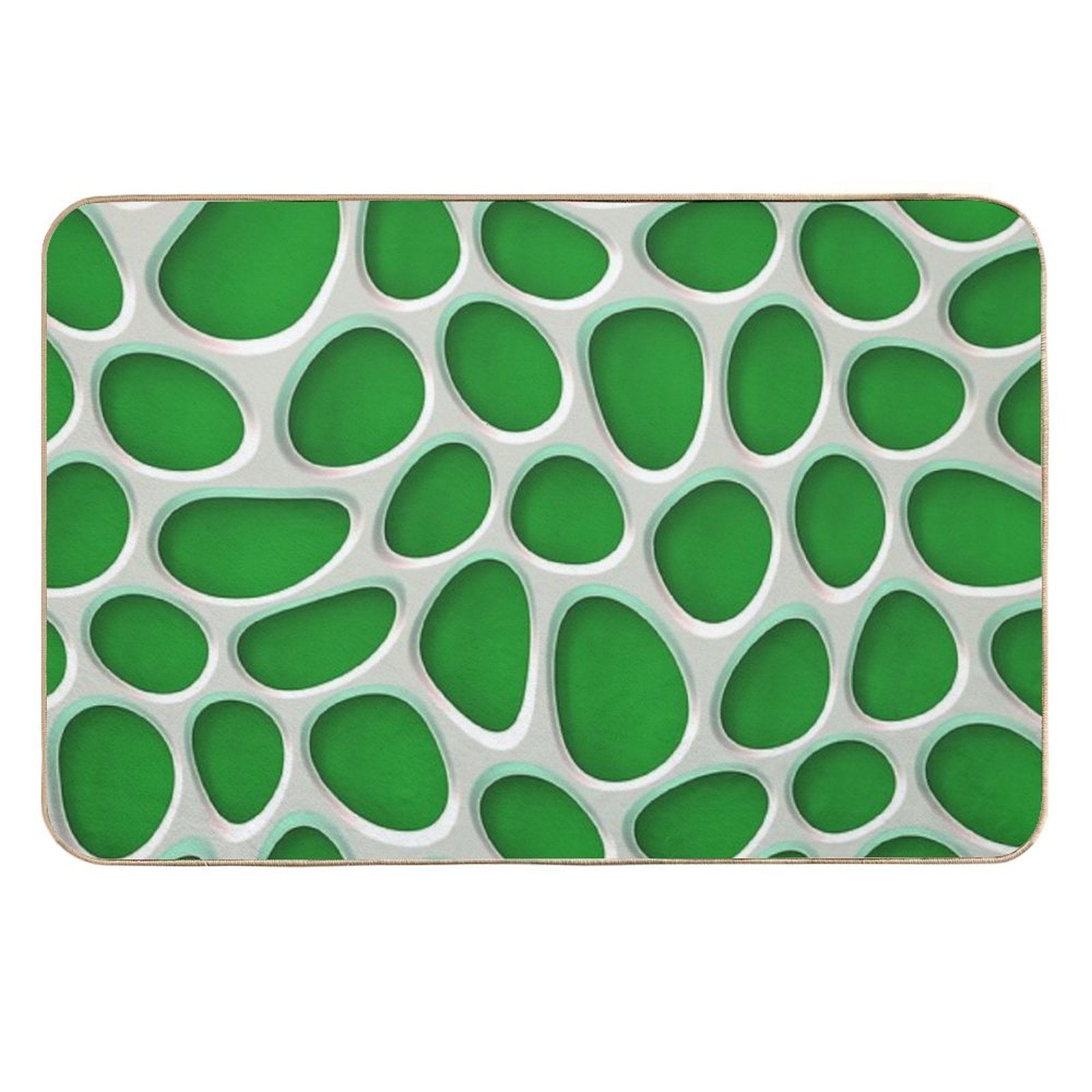 Cluster of Holes on Green  Eco-Friendly Bath Mat
