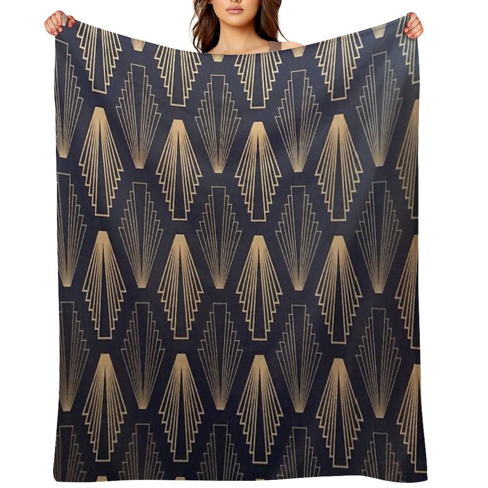 Art Deco Plush Throw Blanket