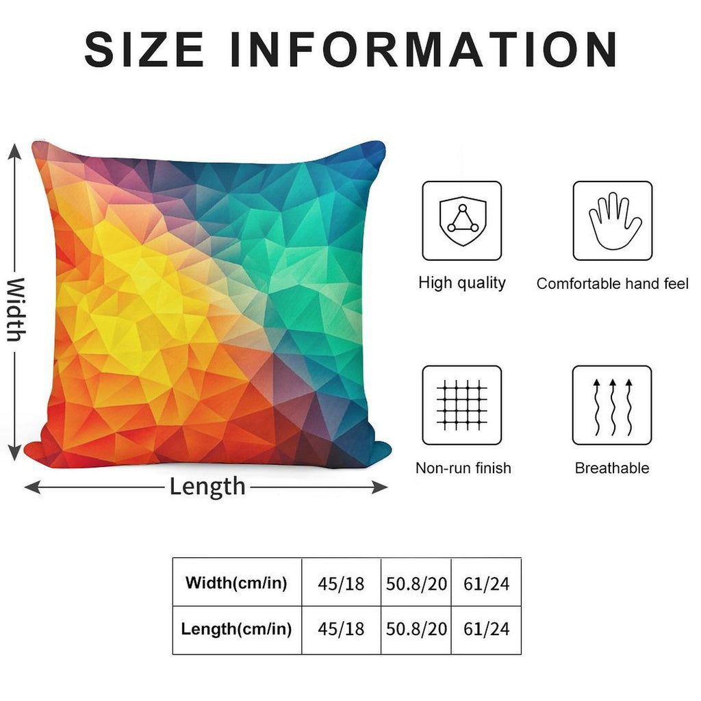 Abstract Multi Color Cubizm Painting Soft Gift Ready Throw Pillow