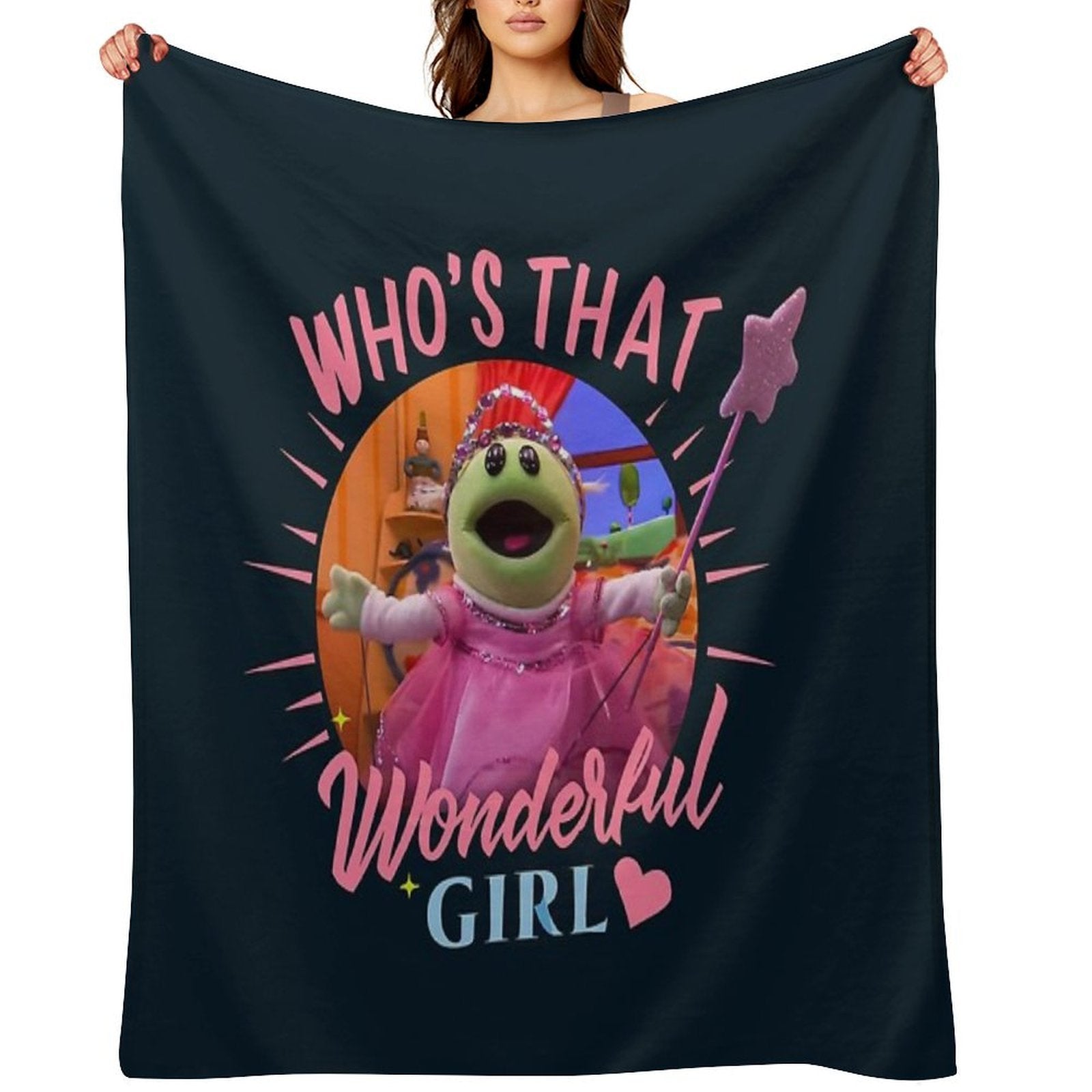 Nanalan Who's That Wonderful Girl - Kids' Show Monster Fun! Wrinkle-free Throw Blanket