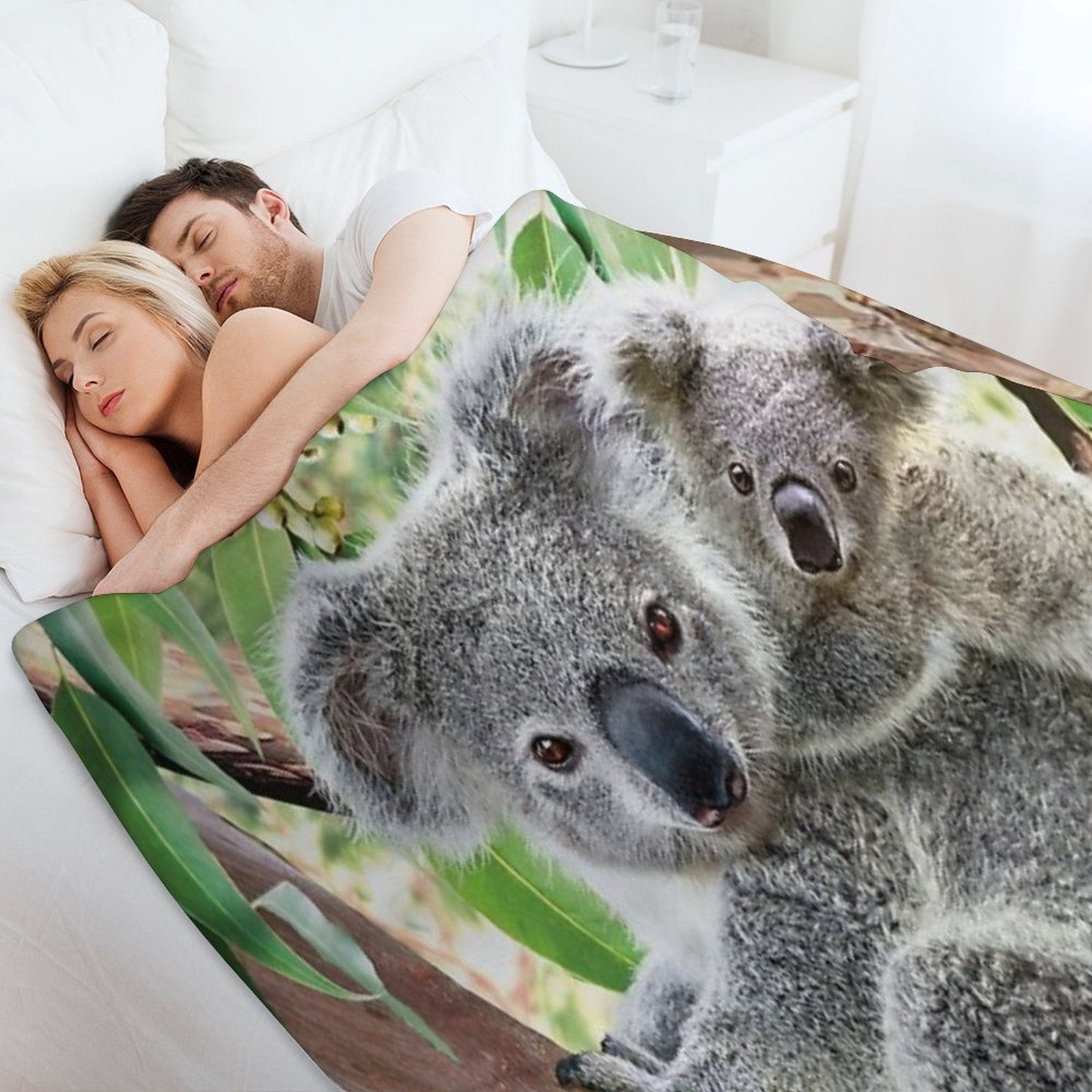 Koala Cuddles Velvety-soft Throw Blanket