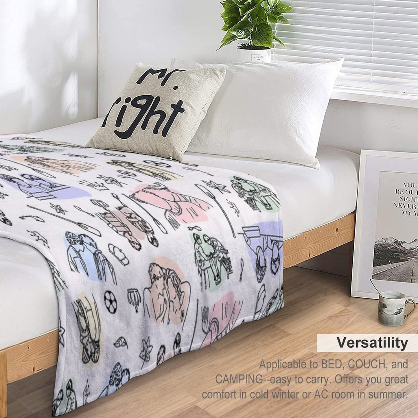 Young Royals Minimal Machine-washable Throw Blanket