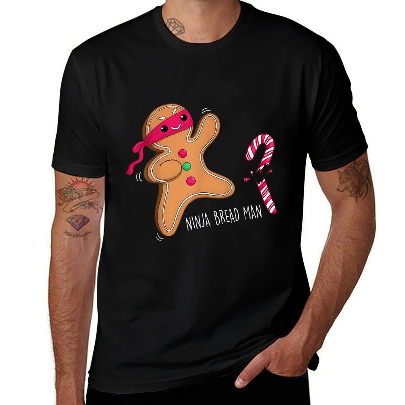 NINJABREAD MAN X Ninja Gingerbread Christmas Gingerbread Ninja  High-quality Stitching T-Shirt