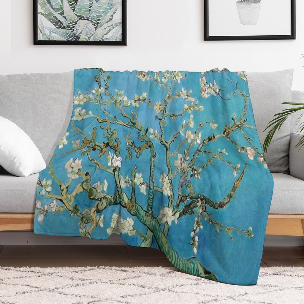 1890-Vincent Van Gogh-Almond Blossom-73.5x92 Versatility Throw Blanket
