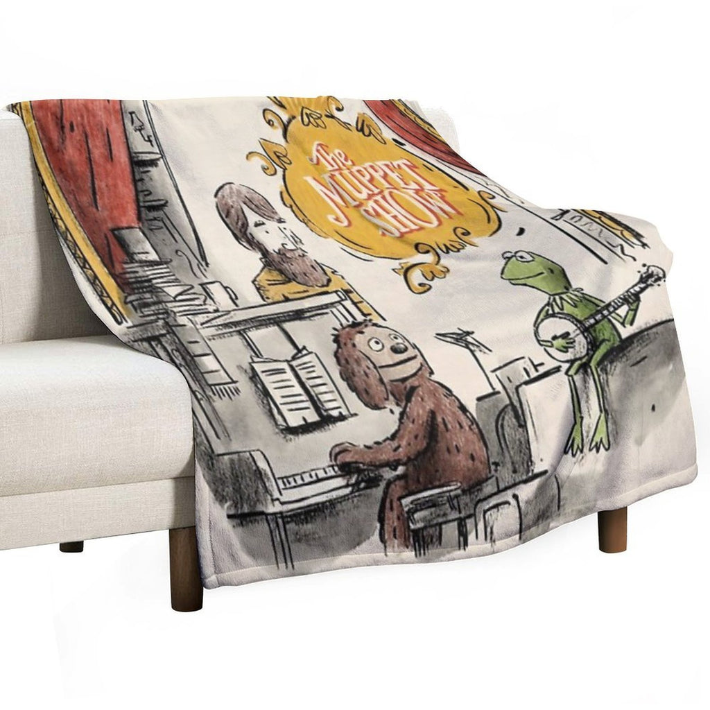 Copy of Muppets THE SHOW IS TIME RETRO Machine-washable Throw Blanket