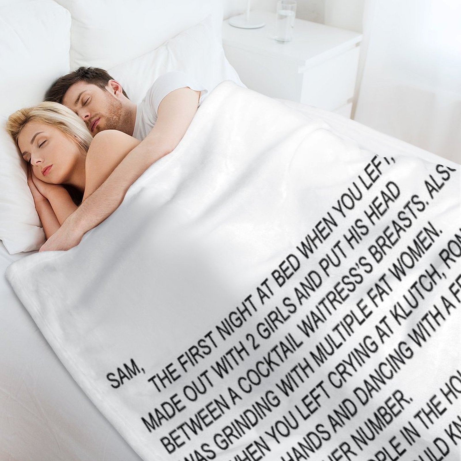 Anonymous Letter to Sammi Machine-washable Throw Blanket