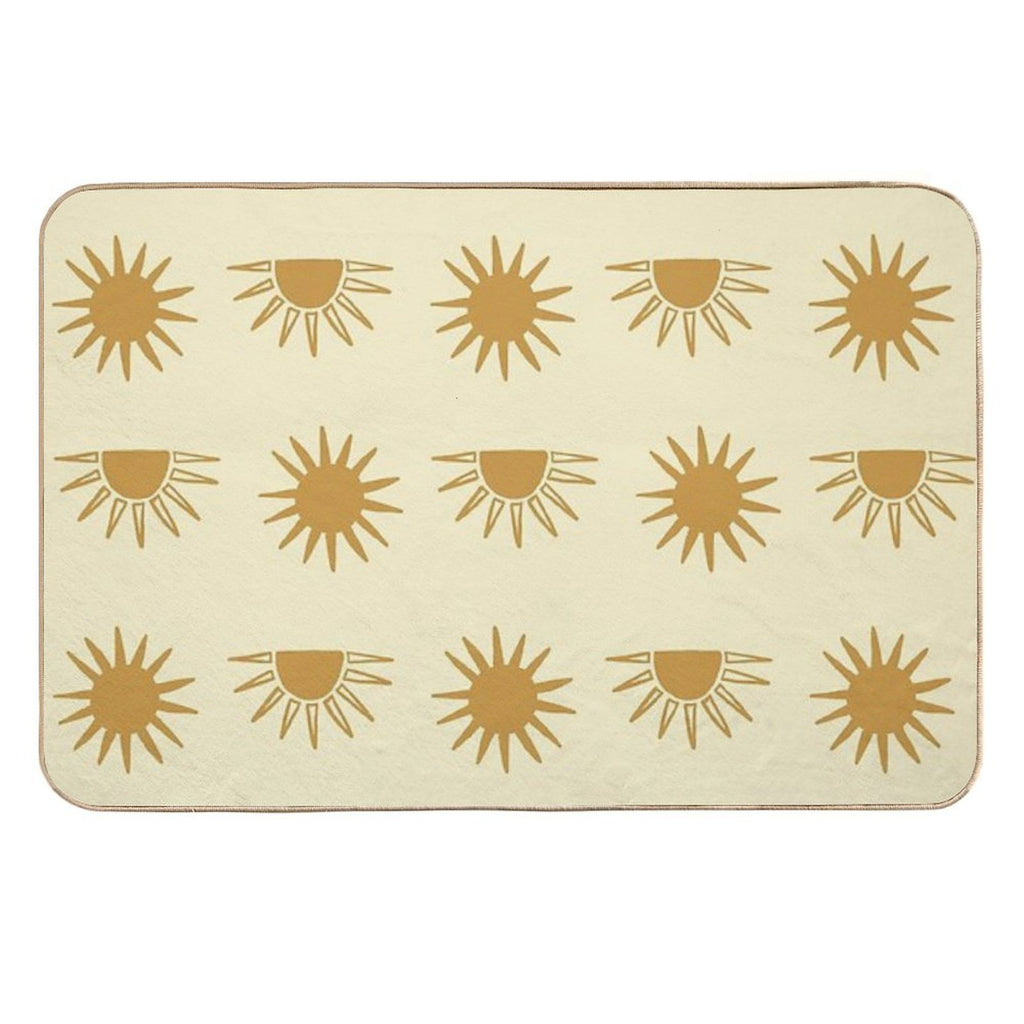 Golden Sunset Pattern  Non-Slip Bath Mat