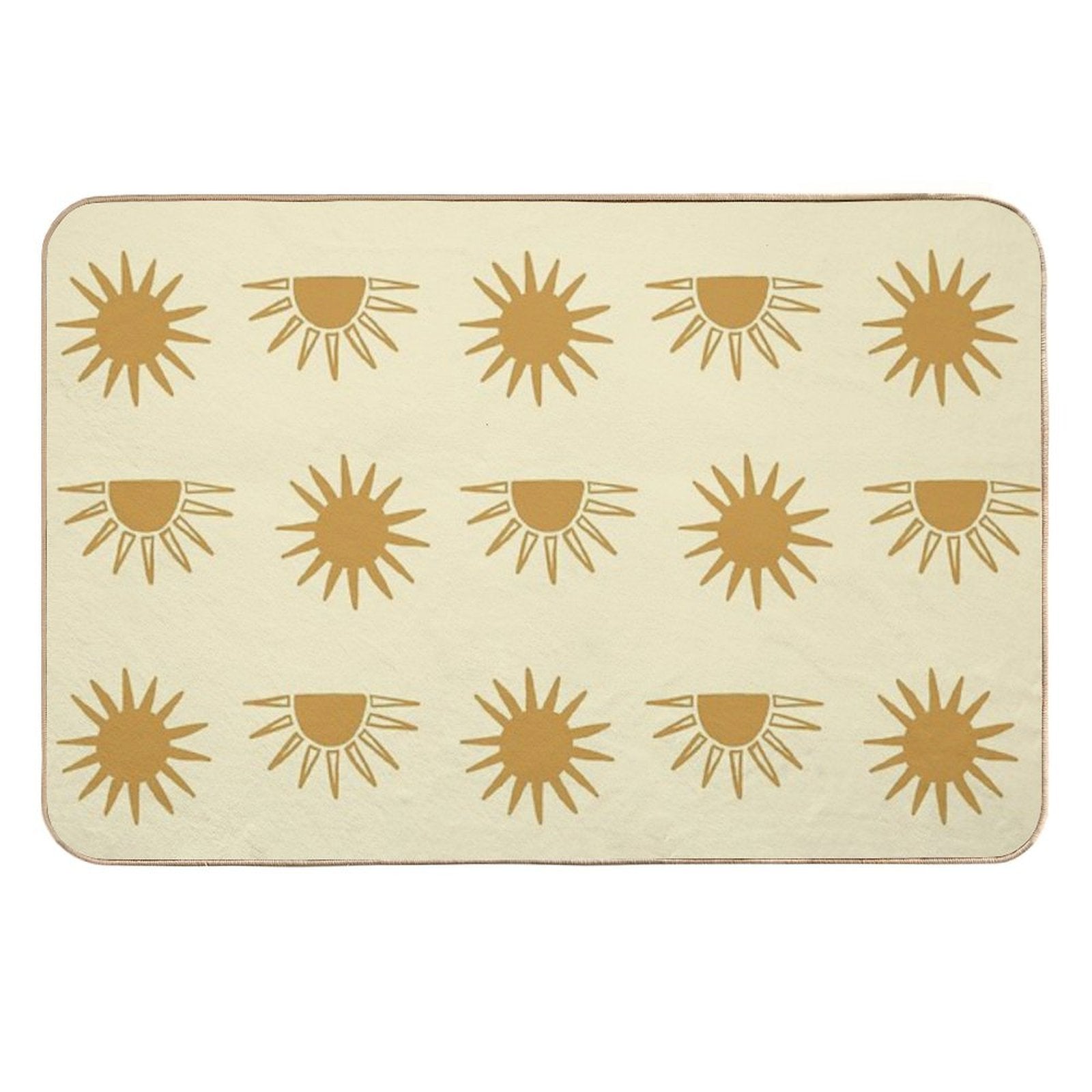 Golden Sunset Pattern  Non-Slip Bath Mat