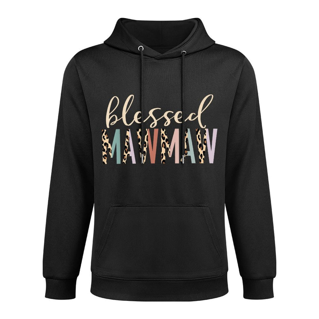 Blessed Mawmaw Cute Leopard Print Layering Staple Hoodie