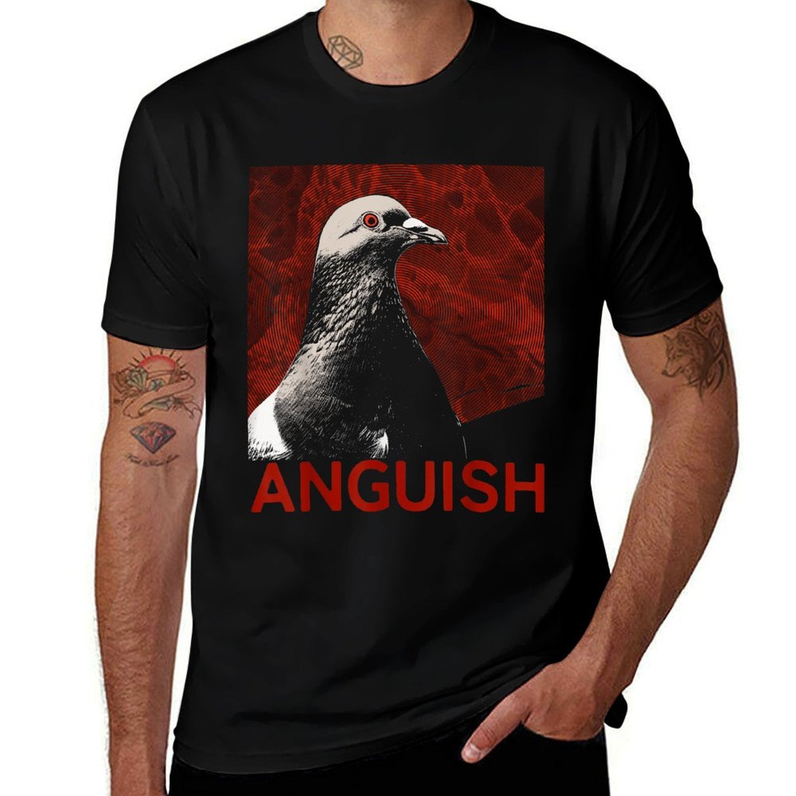 Anguish Pigeon Japanese Art Vintage Japanese Anime Lover  Versatile T-Shirt