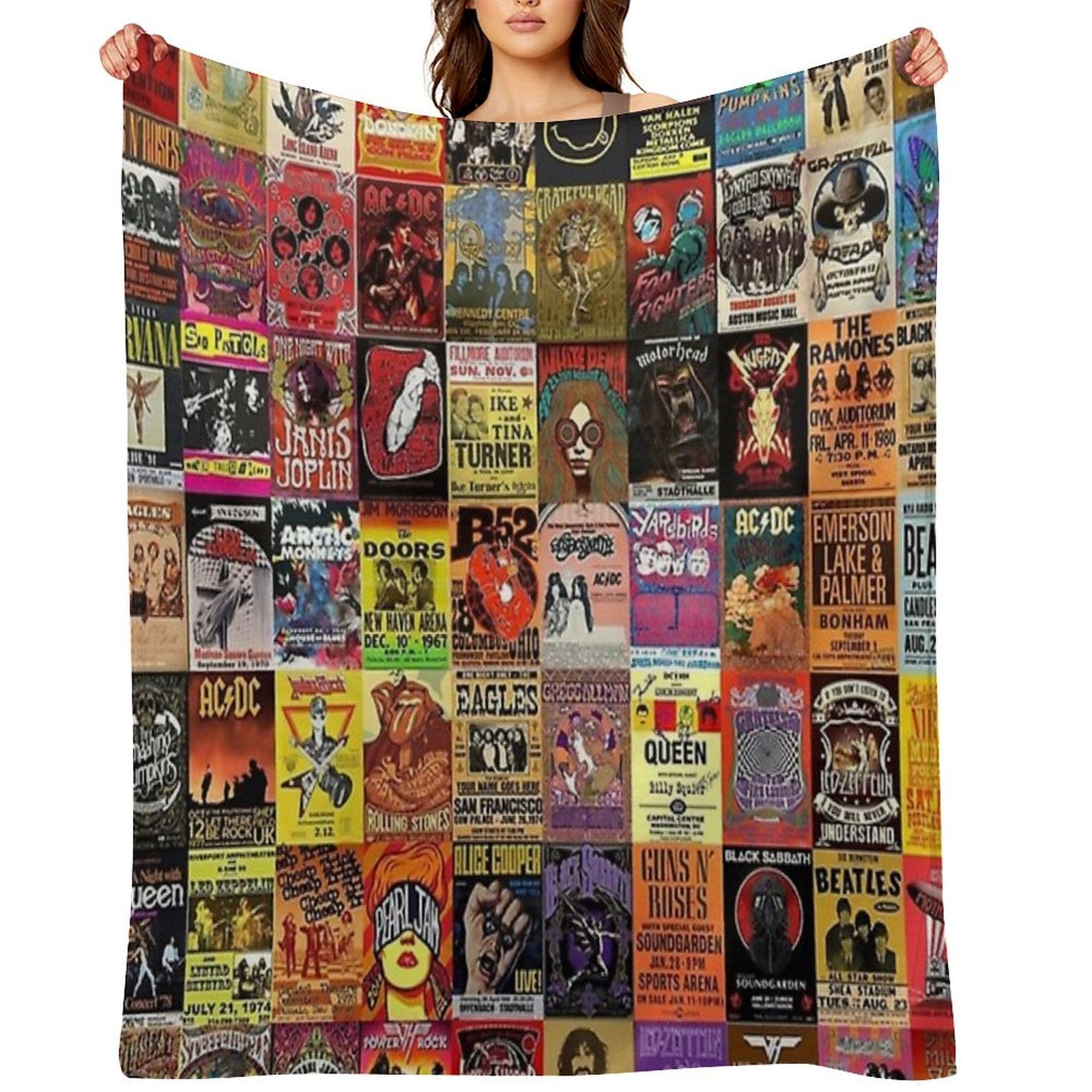 Rock Band Gift-ready Throw Blanket