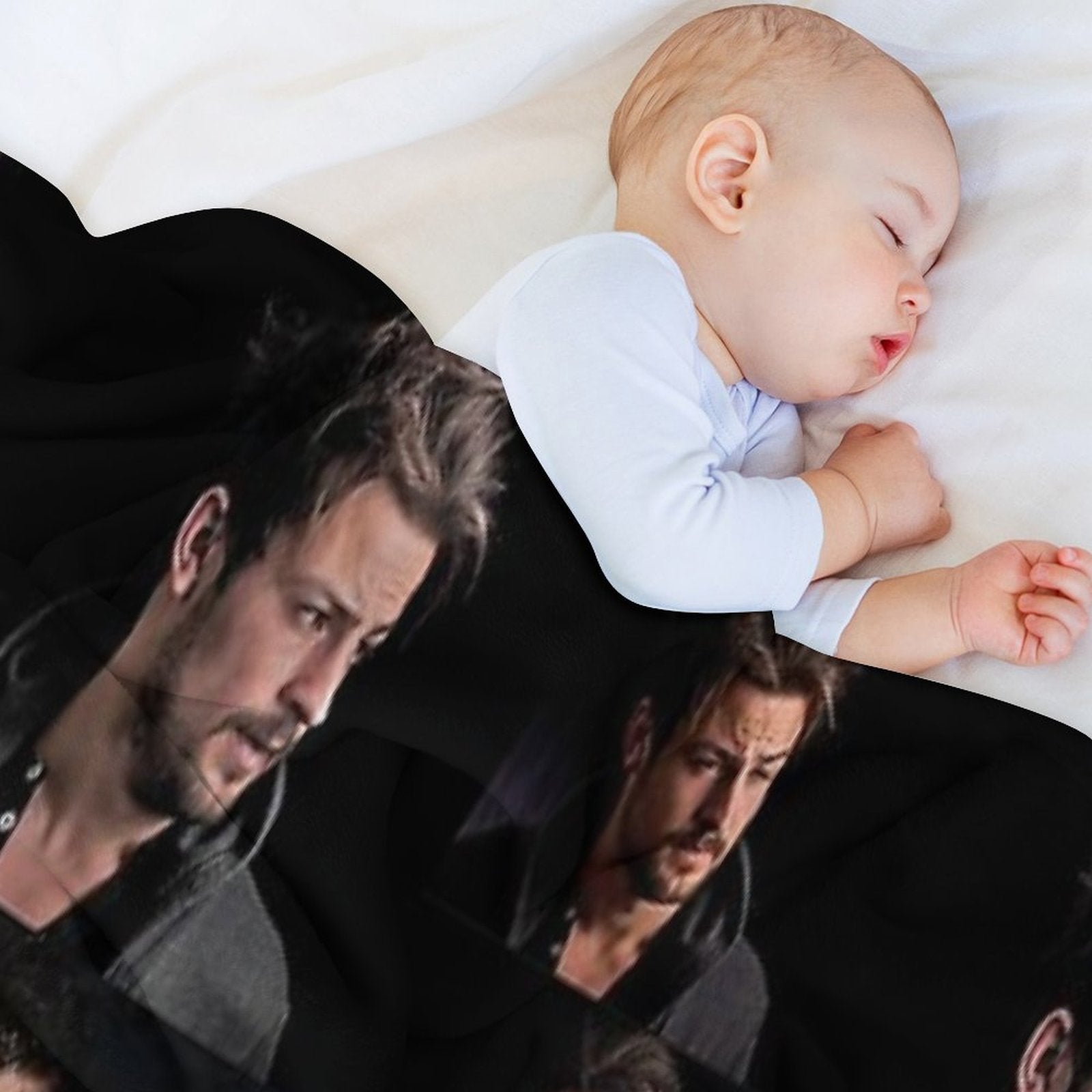 Tyler Hynes Collage Travel-friendly Throw Blanket