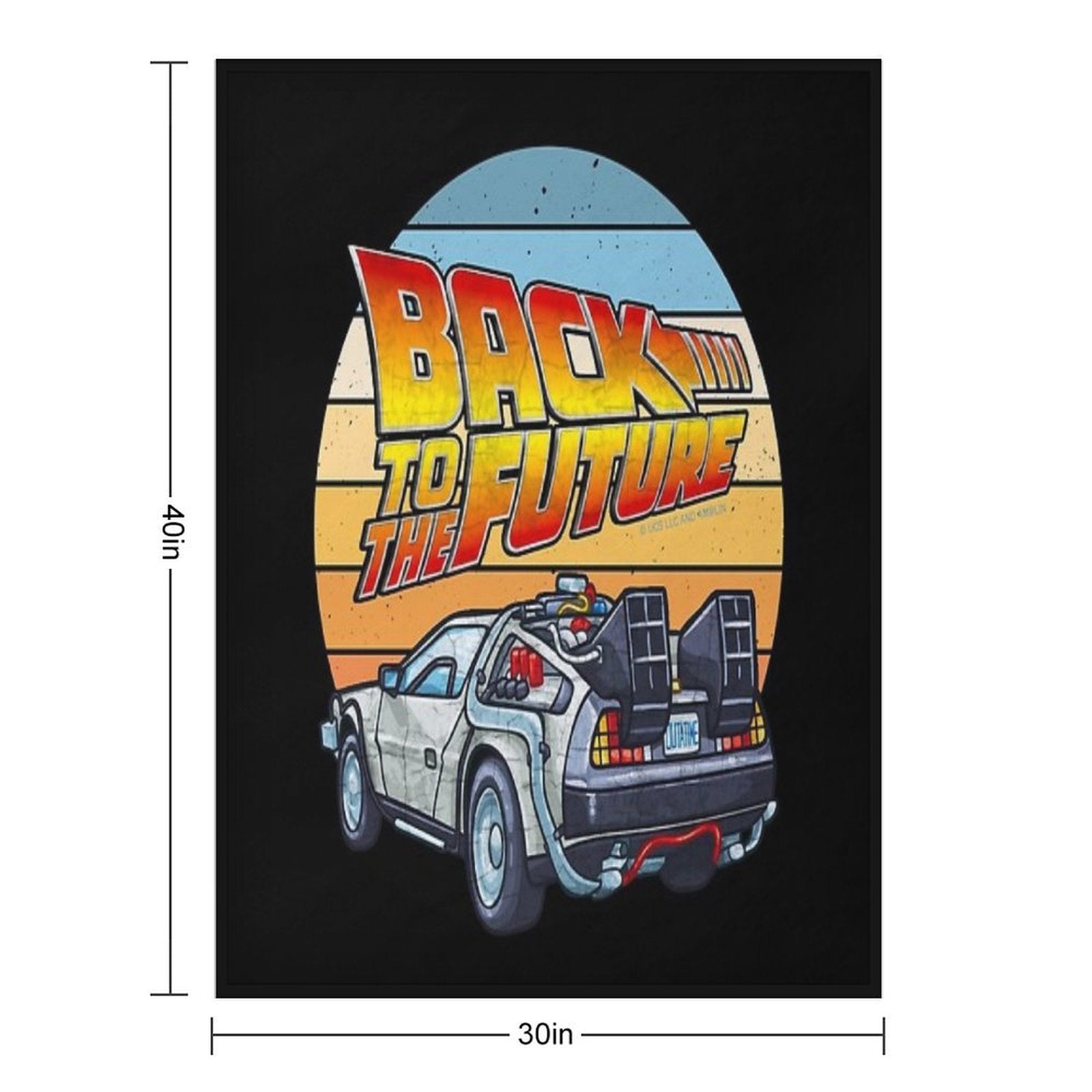 Back to The Future - DMC DeLorean Eco-conscious Throw Blanket