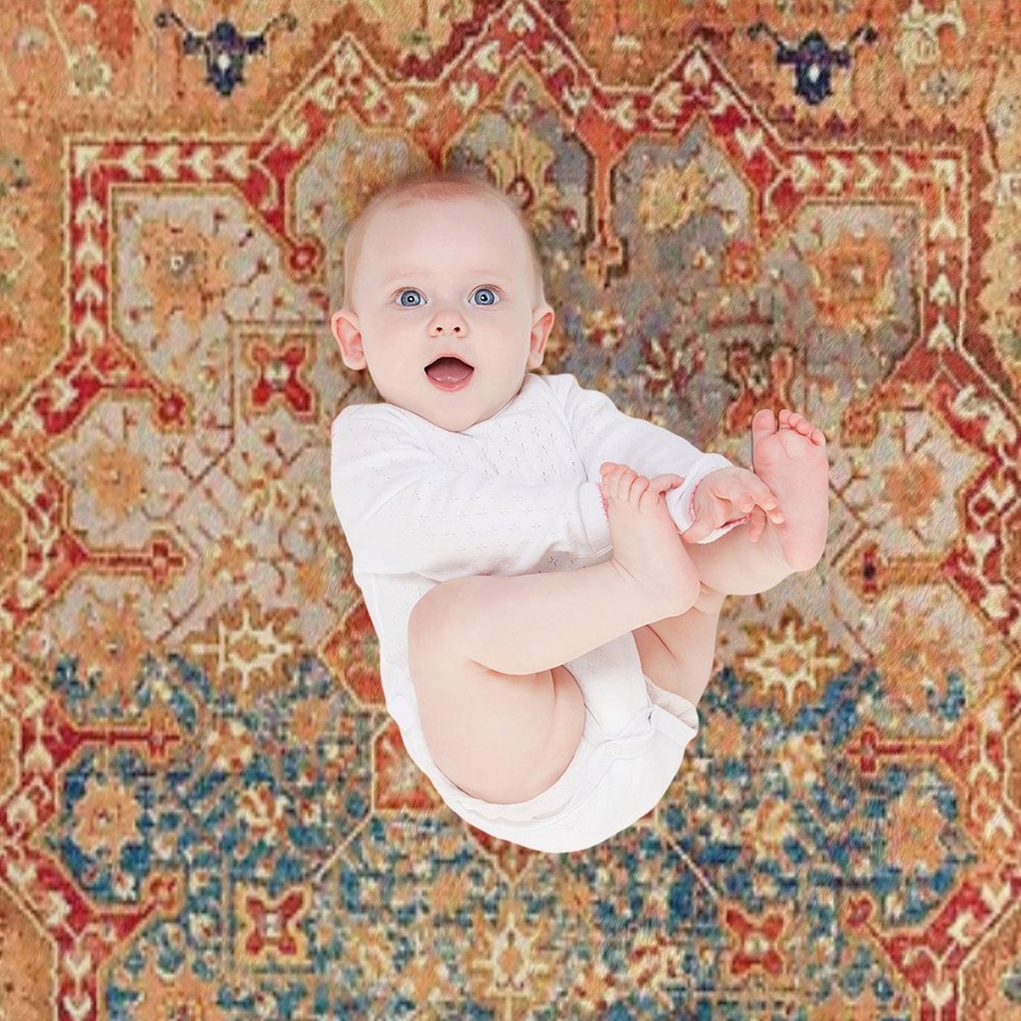 16th Century Persian Carpet Print Plush Throw Blanket