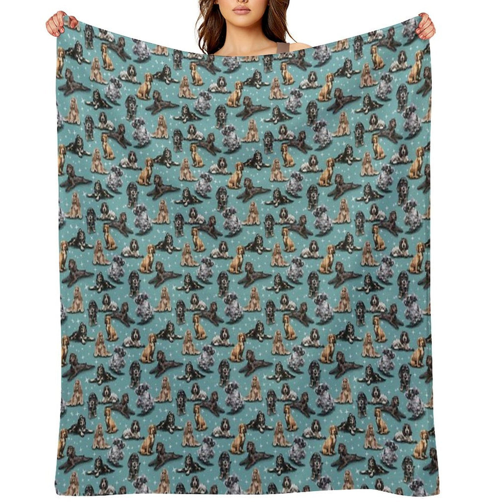 The Cocker Spaniel Easy Care Throw Blanket