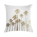 Glamorous Gold Tropical Palm Trees on White Soft Multiple Sizes Throw Pillow