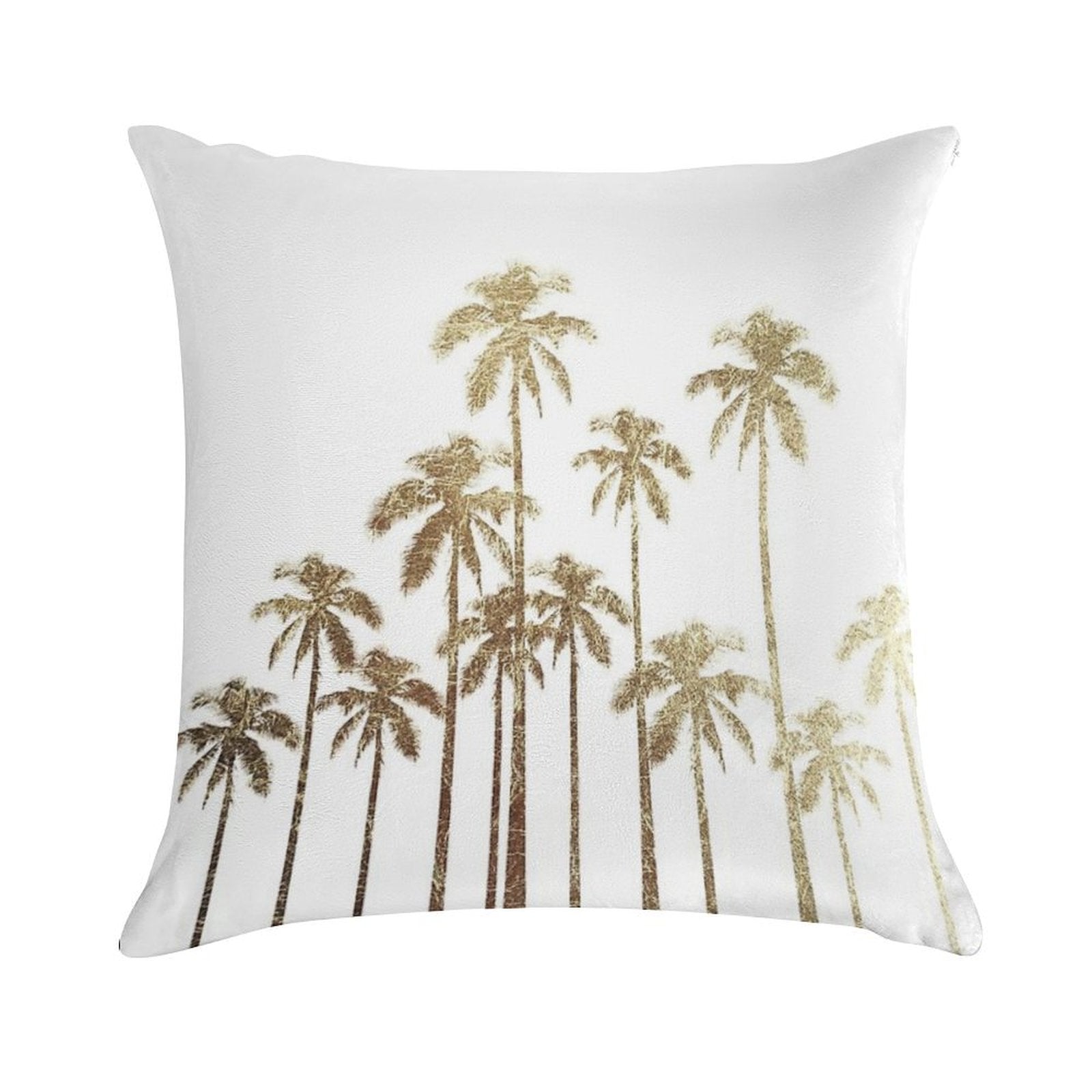 Glamorous Gold Tropical Palm Trees on White Soft Multiple Sizes Throw Pillow