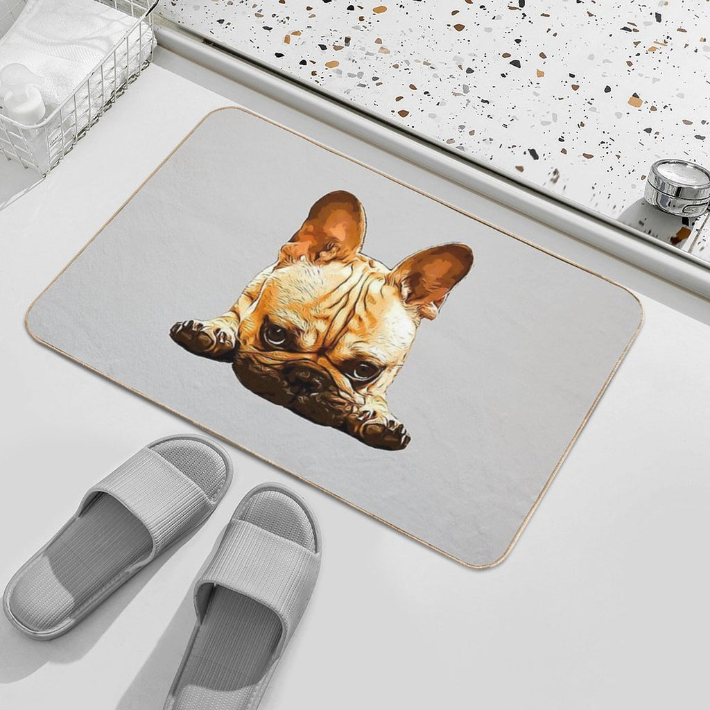 French Bulldog Puppy Cute  Slip-Resistant Bath Mat