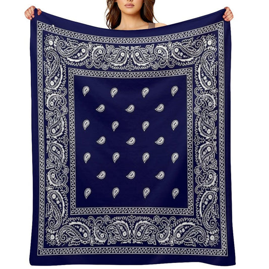 Bandana Blue Quick-dry Throw Blanket