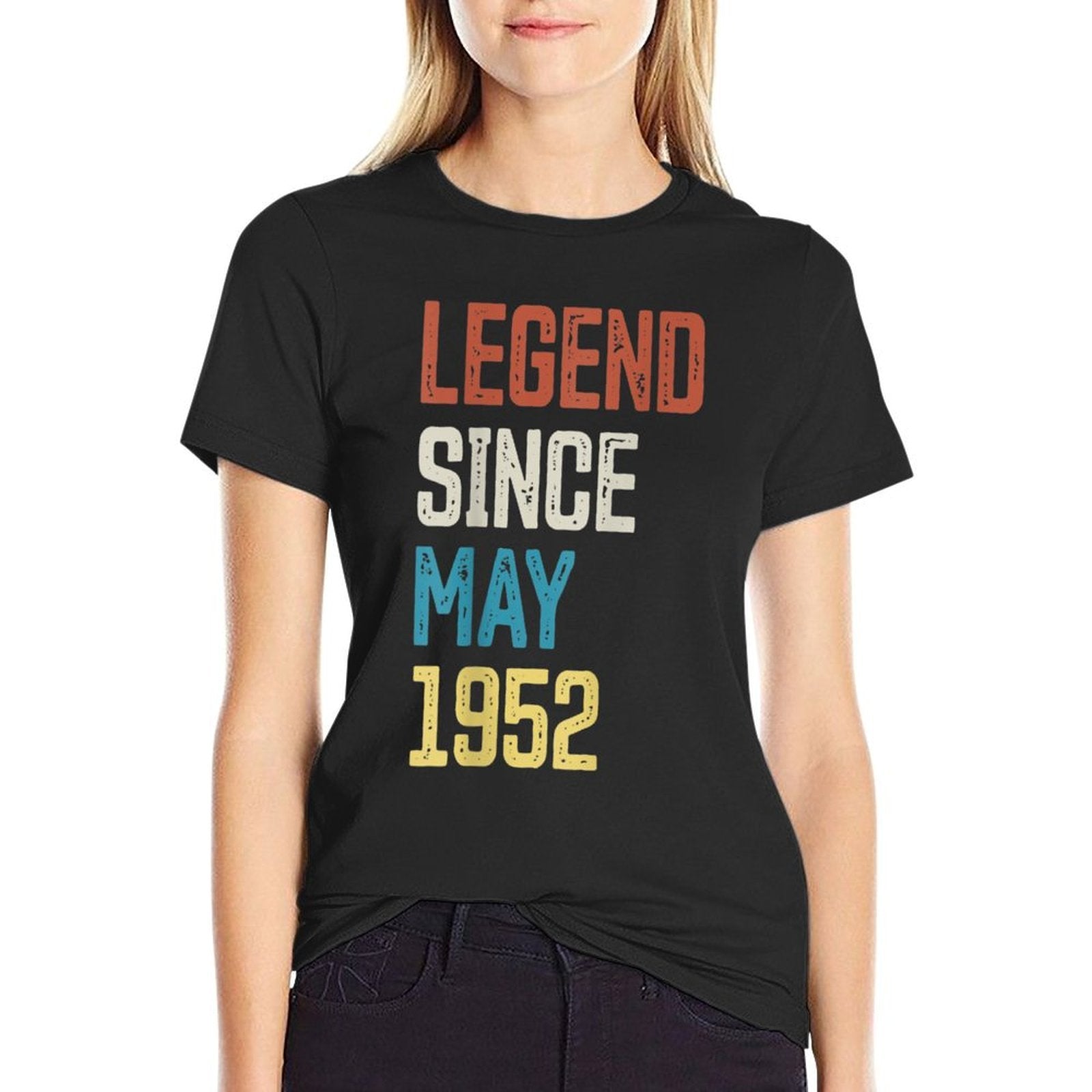 70th Birthday Vintage Born in May 1952 Birthday  Lightweight T-Shirt