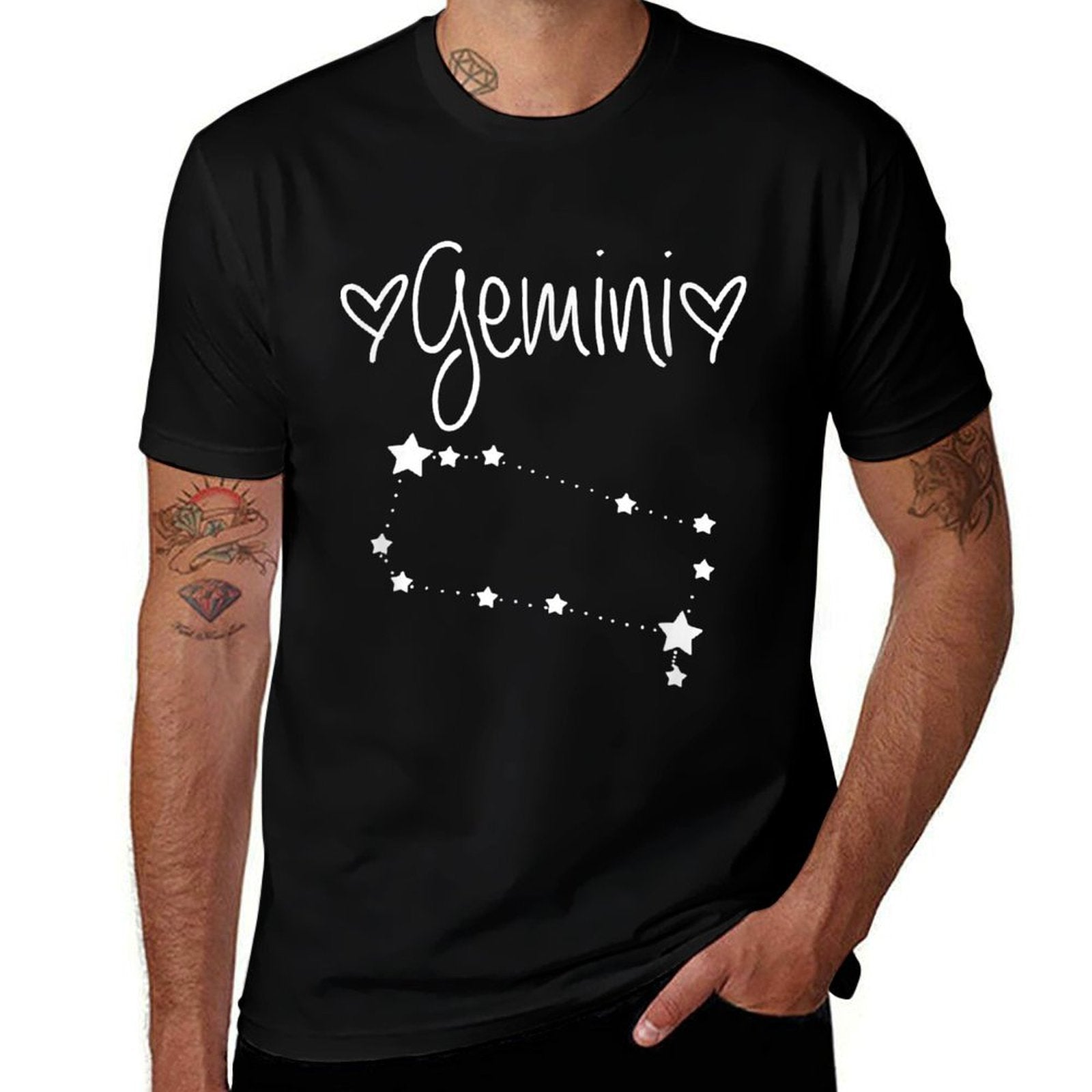 Gemini Zodiac Sign Horoscope Astrology May June Birthday  Tagless Design T-Shirt
