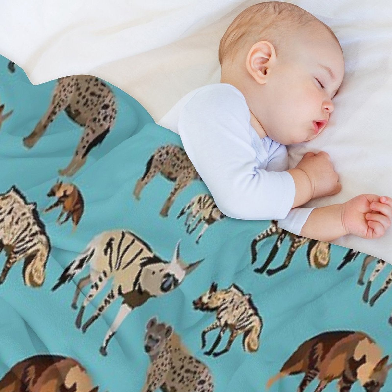 H Is for Hyena Machine-washable Throw Blanket