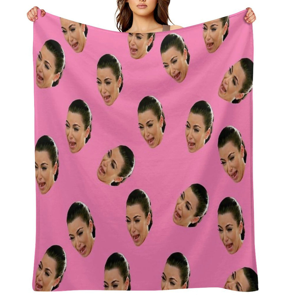 Crying Kim Kardashian All-season Throw Blanket