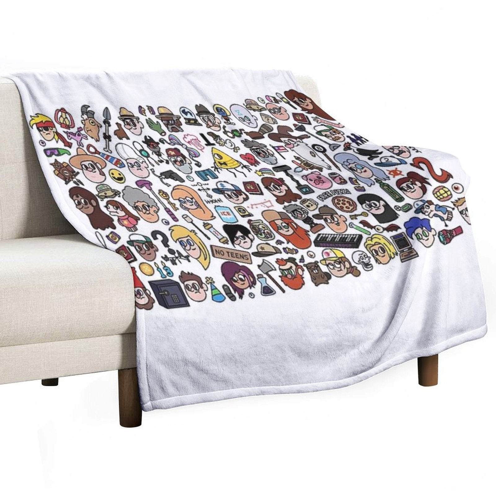 Gravity Falls Doodle Plush Throw Blanket