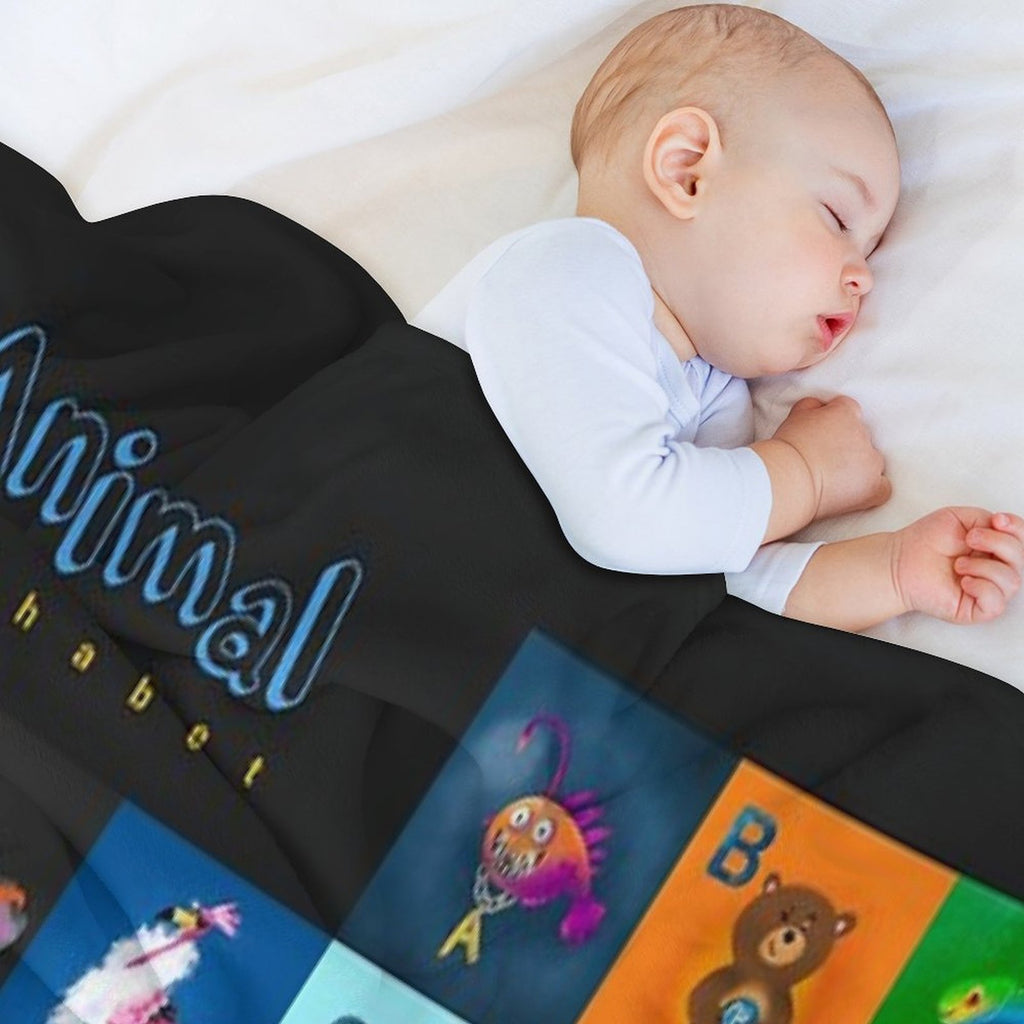 Animal Alphabet Eco-conscious Throw Blanket