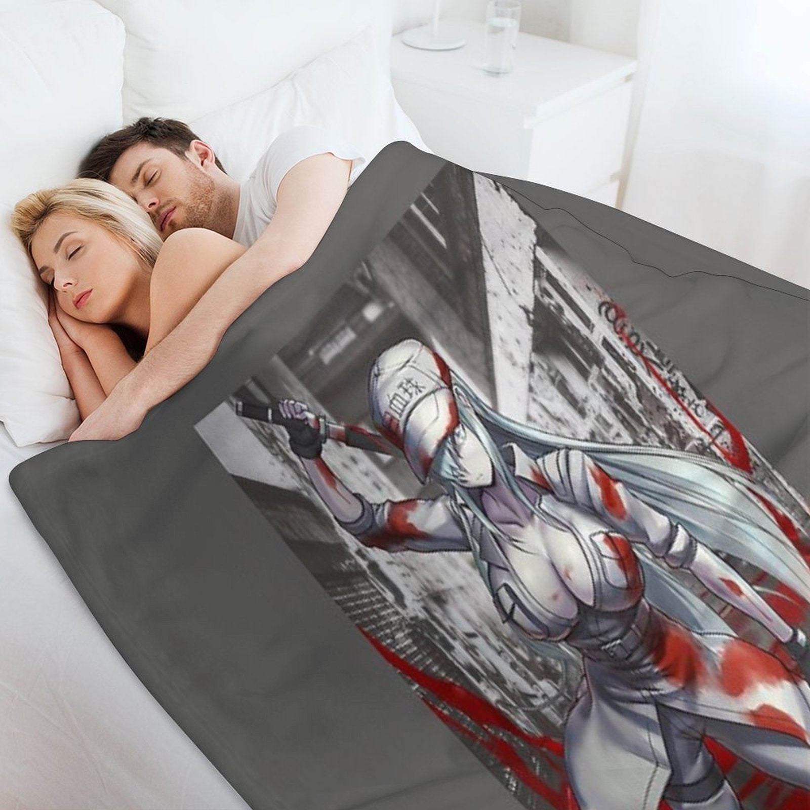 White Blood Cell (CODE BLACK) Easy Care Throw Blanket