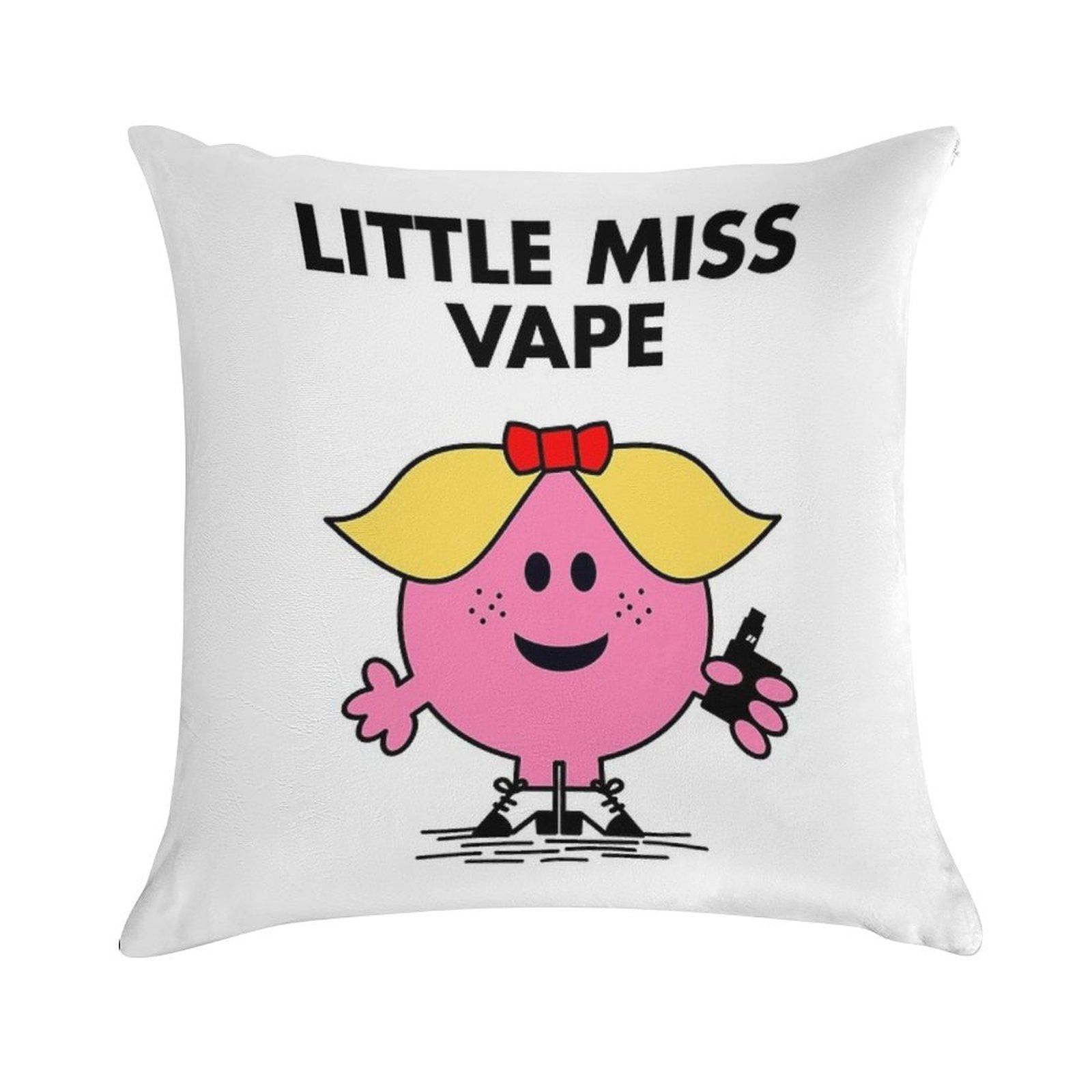 Little Miss Vape Soft Decorative Cover Throw Pillow