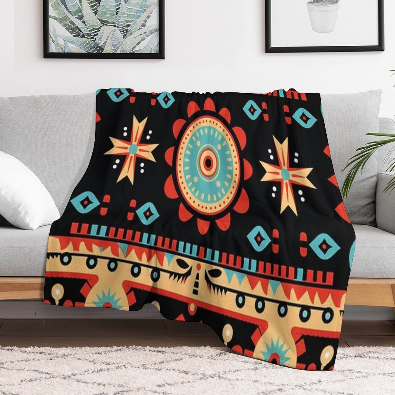Indigenous Cherokee Nation Pattern Travel-friendly Throw Blanket