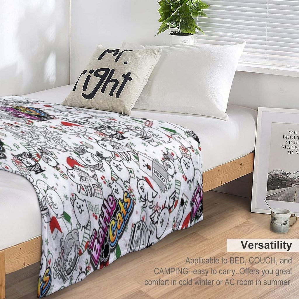 Battle Cats Compact Throw Blanket
