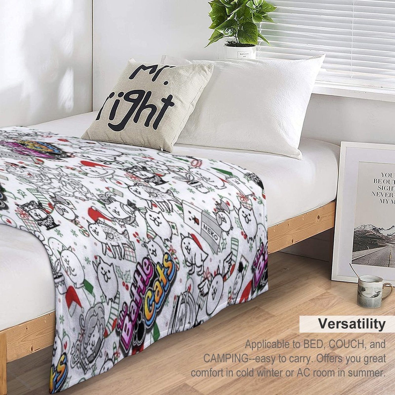Battle Cats Compact Throw Blanket