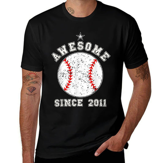 14 Year Old Boy Baseball Awesome Since 2011 14th Birthday  Versatile T-Shirt